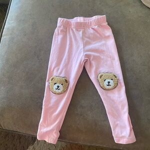 Freestyle Pink Kids Leggings with Bear Patches
